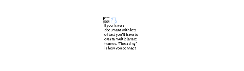 threading text linking text frames text boxes indesign skills