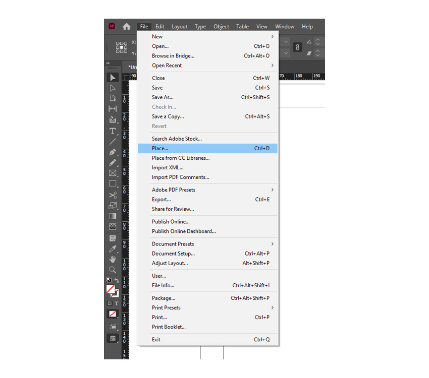 indesign basics tutorial place and link images