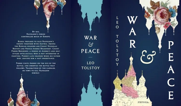 indesign tutorial book cover paperback redesign classic cover war and peace tolstoy full cover