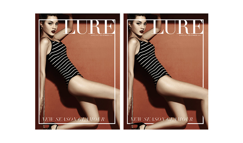 magazine cover design 3D effect before and after