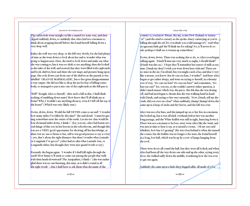 threading text linking text frames text boxes indesign skills book