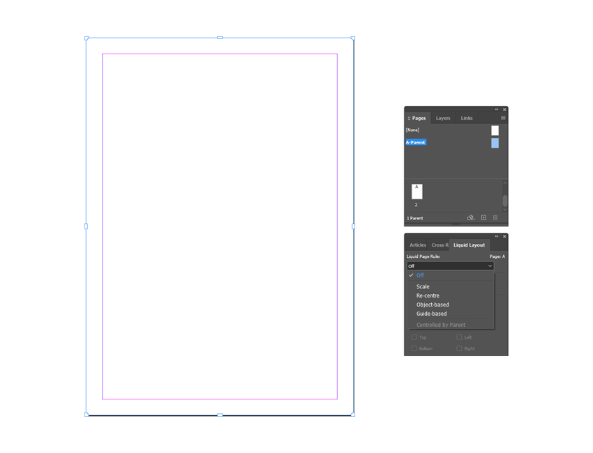 page resize indesign liquid layout