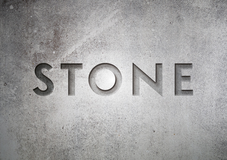engraved stone quick typography text effect indesign adobe