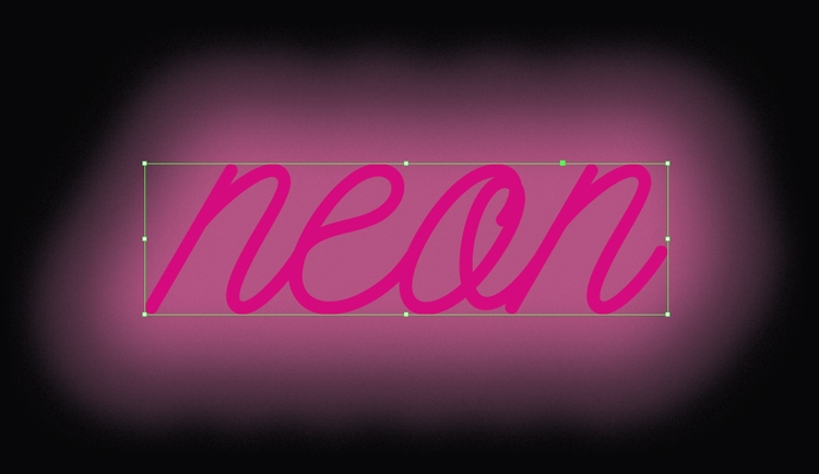 neon sign text effect glow light-up indesign typography