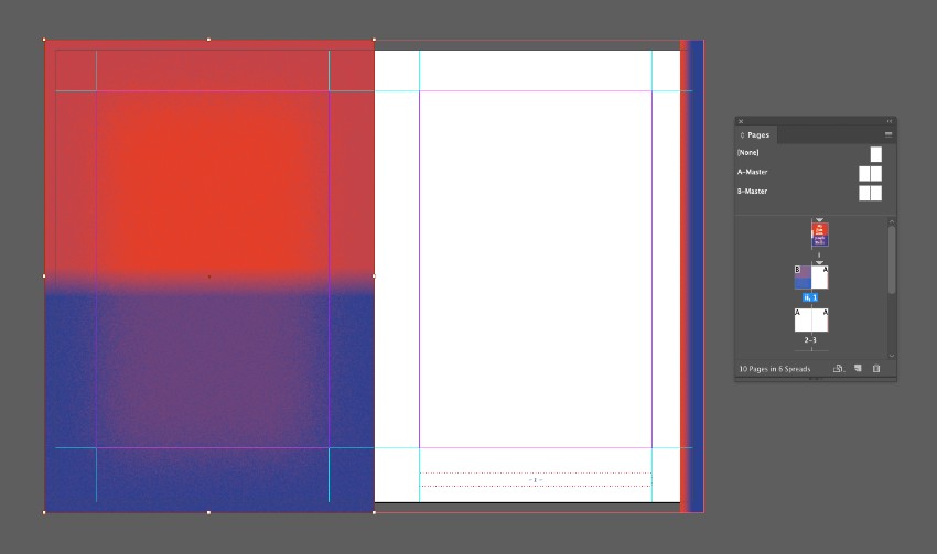 zine design indesign template gradient