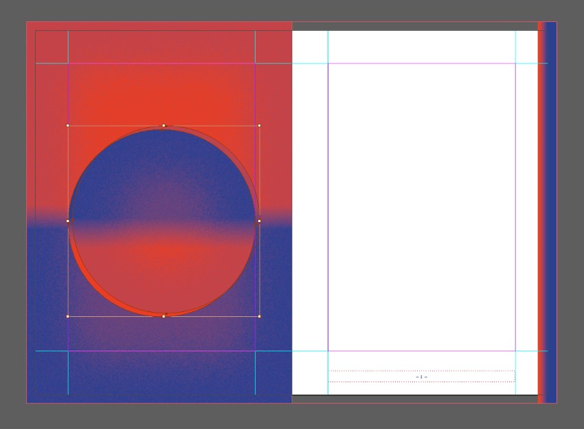 zine design indesign template circle gradient
