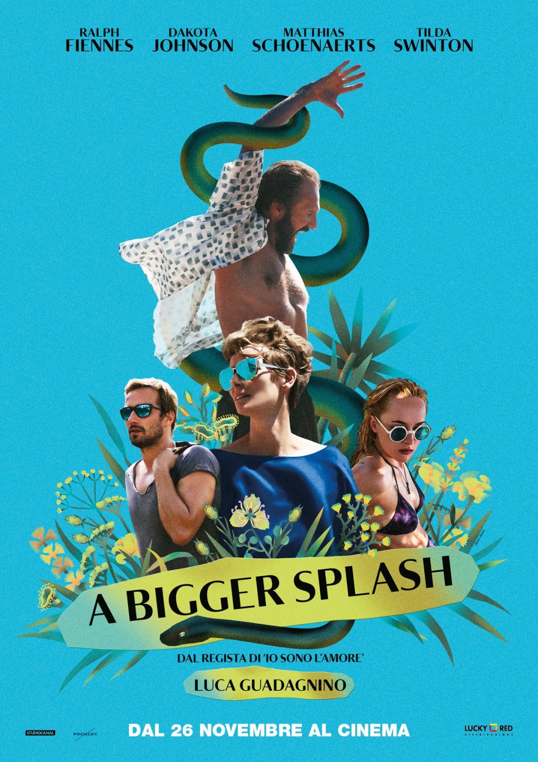 2017 graphic print design trends modern collage movie poster a bigger splash
