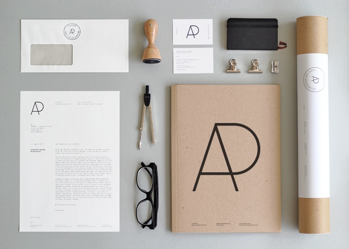 indesign inspiration stationery branding letterhead business card envelope a panzer corporate