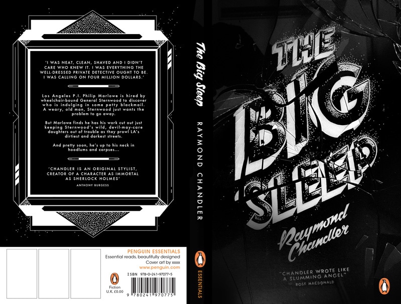 classic book cover design modern twist redesigned penguin essentials the big sleep