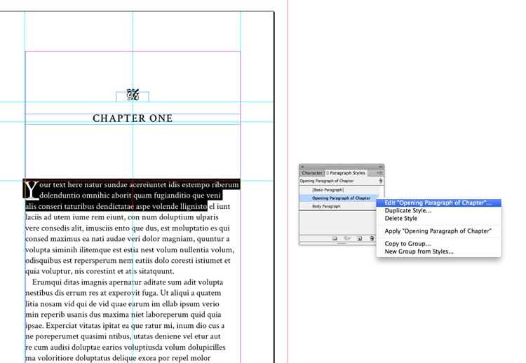free indesign book interior inside pages template editing styles