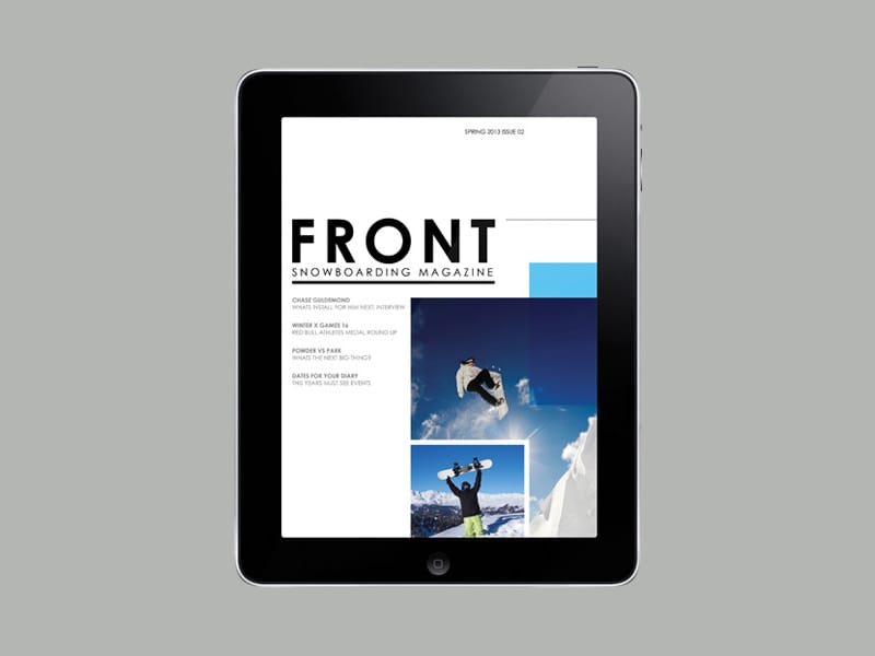 EPUB eBook eMagazine digital publishing design fixed layout eleanor rogers snowboard magazine