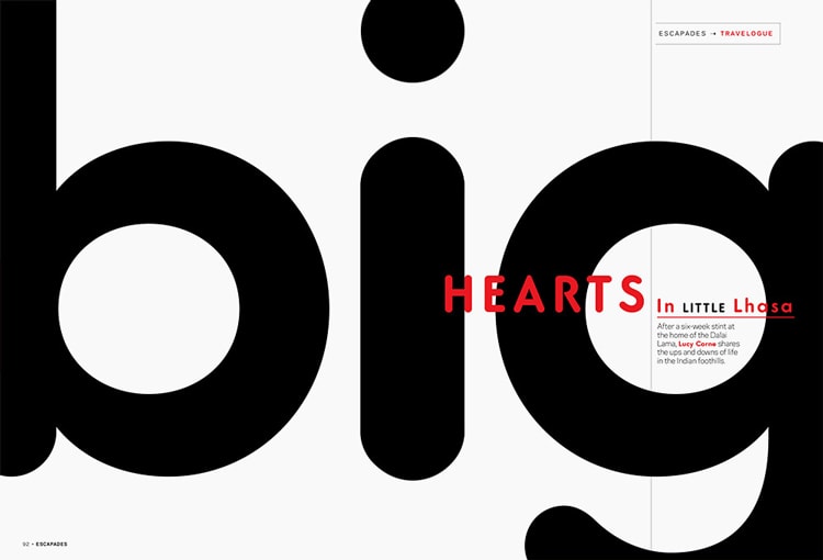 magazine layout design tips indesign bold big typography