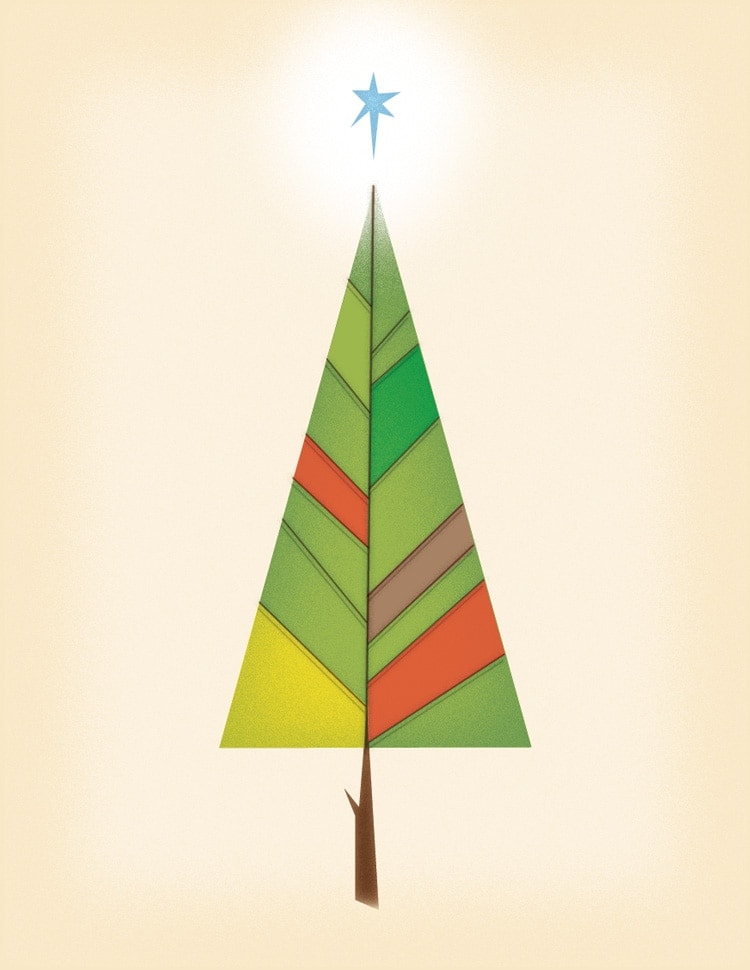 vector illustration shapes indesign tree
