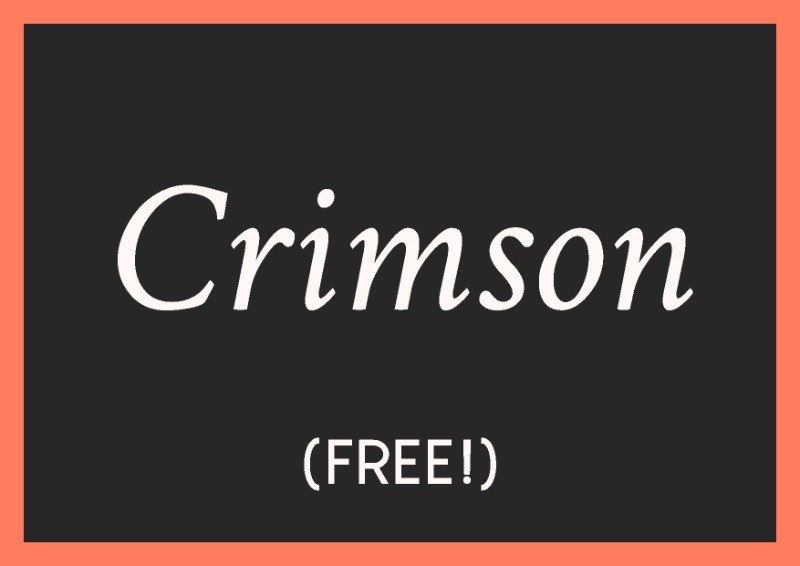 best free italic fonts crimson