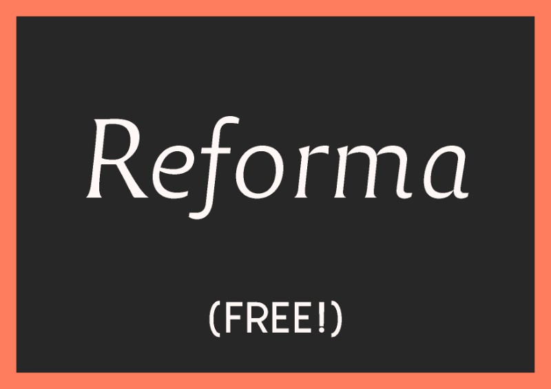 best free italic fonts reforma