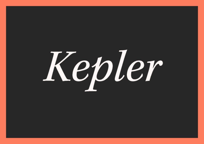 best free italic fonts kepler