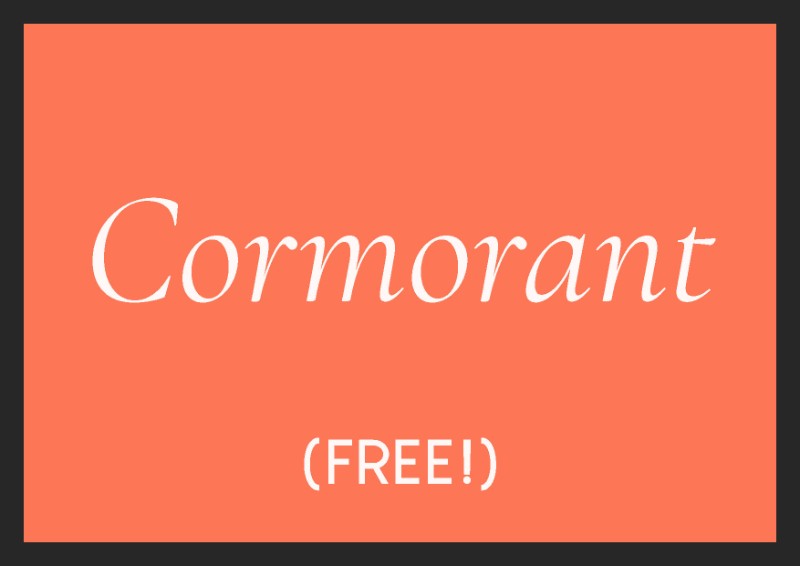 best free italic fonts cormorant
