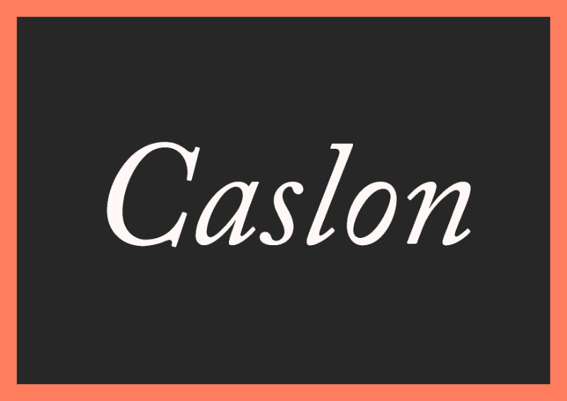 best free italic fonts caslon