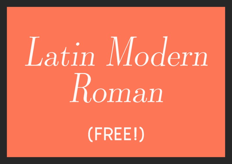 best free italic fonts latin modern roman