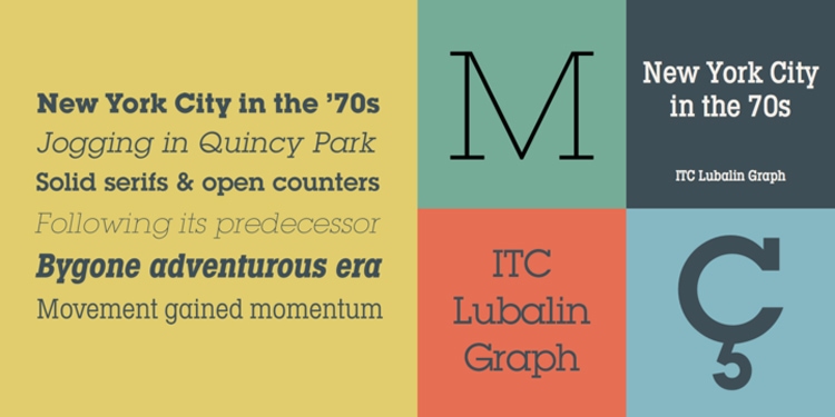 vintage retro authentic fonts era retro seventies 1970s itc lubalin graph