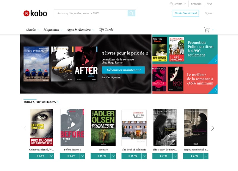 EPUB eBook eMagazine digital publishing design kobo store