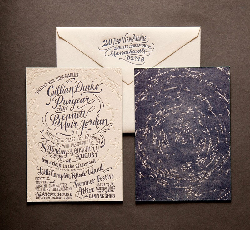 wedding invitations invite stylish unique modern beautiful design ladyfingers letterpress