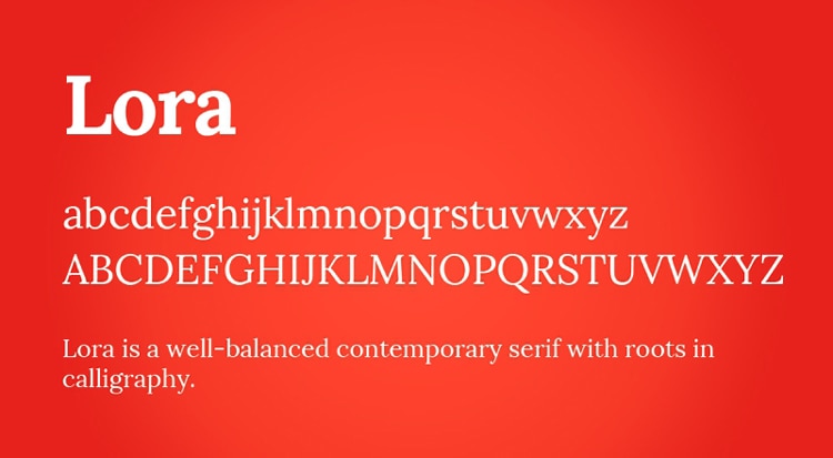 best free fonts business cards resume cv professional serif lora