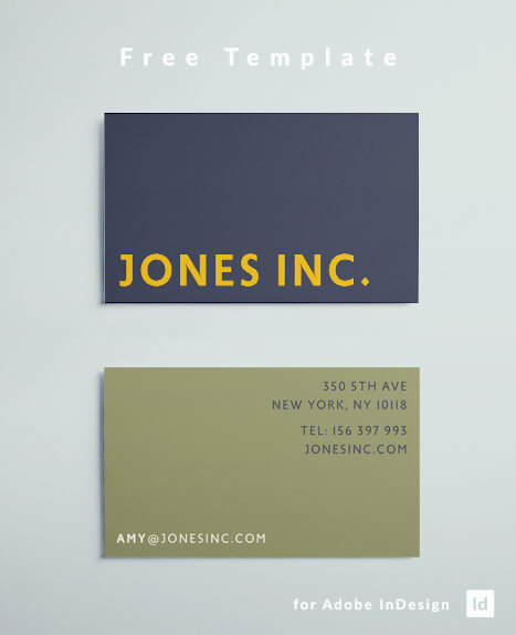 Free Business Card Template Colorful Simple - Modern Business Card Design for Adobe InDesign