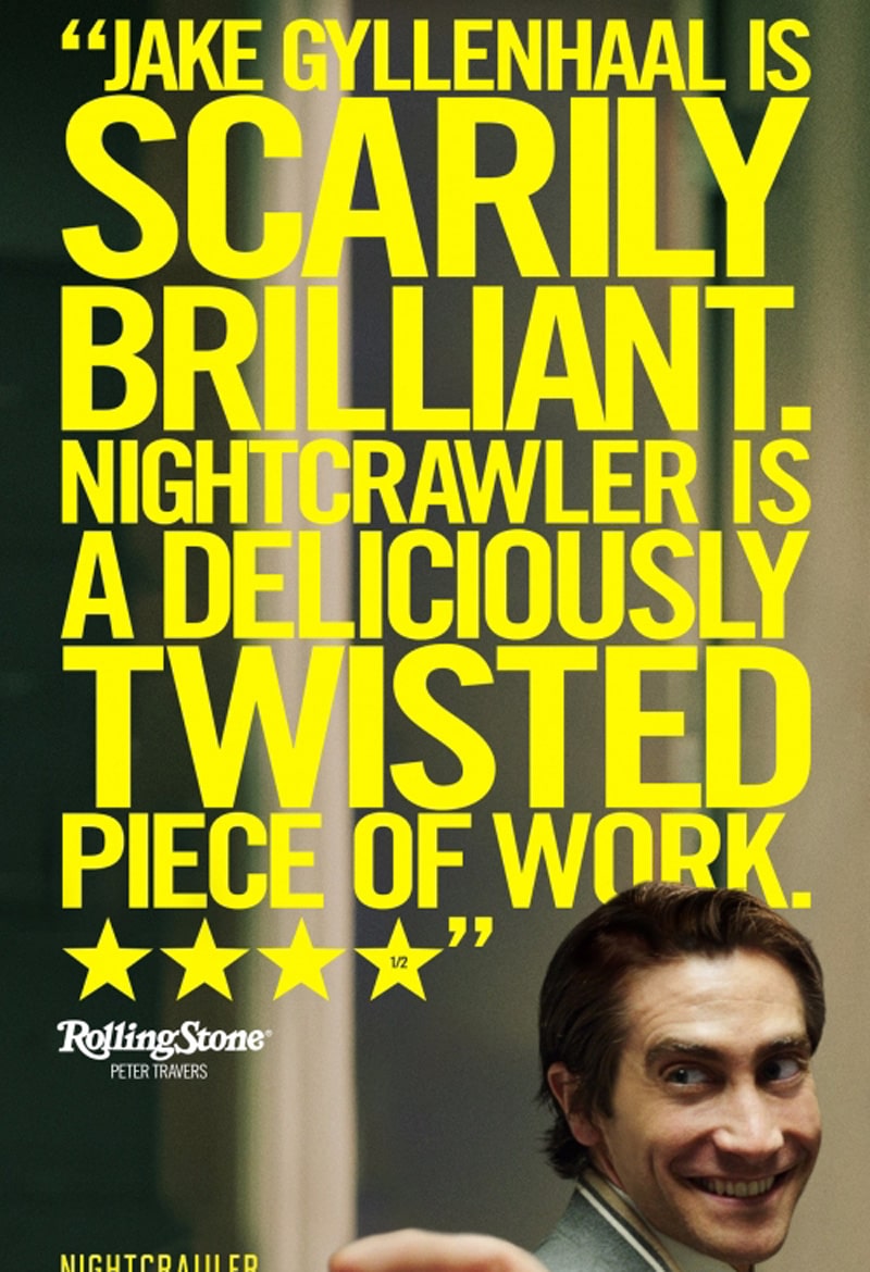nightcrawler poster design movie indesign