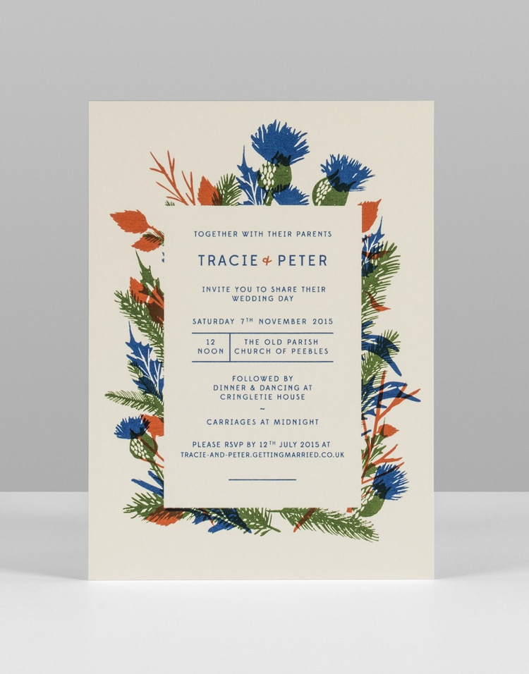 Pirrip Press screen printing printed wedding invitations invite retro vintage