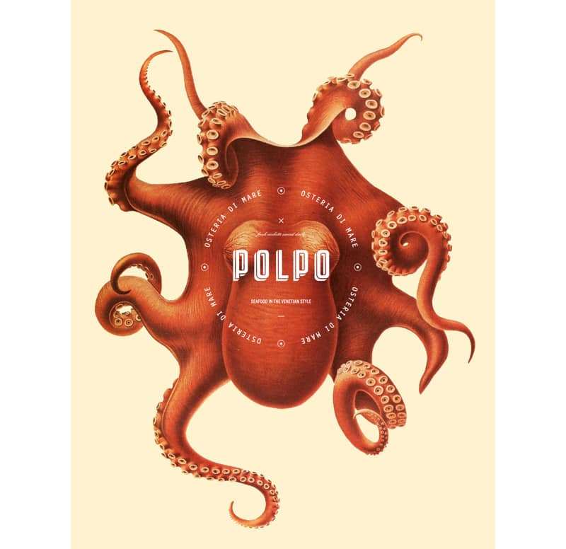 polpo menu design indesign