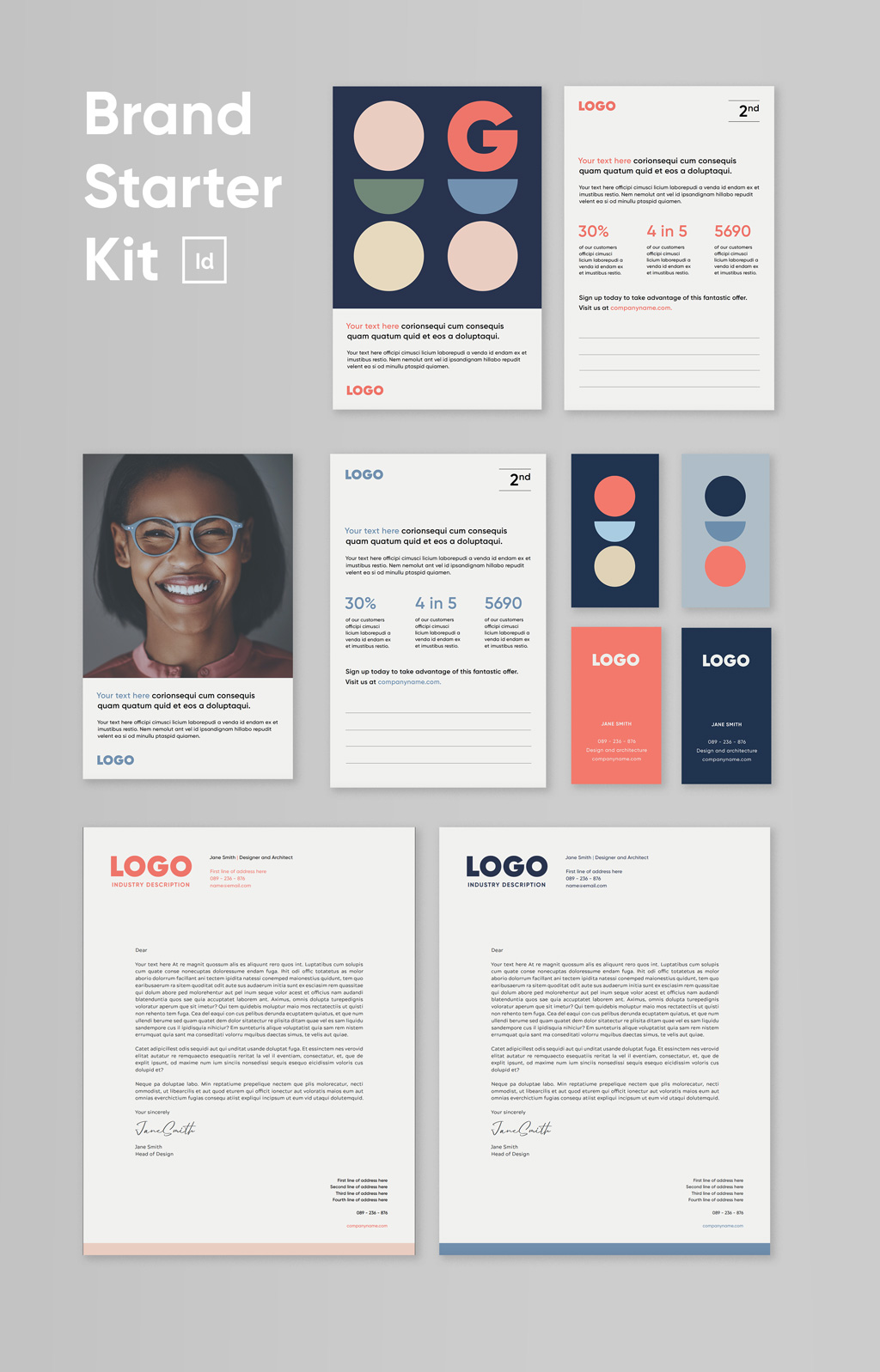 brand starter kit brand guidelines template indesign brand identity template adobe indesign new business indesign templates