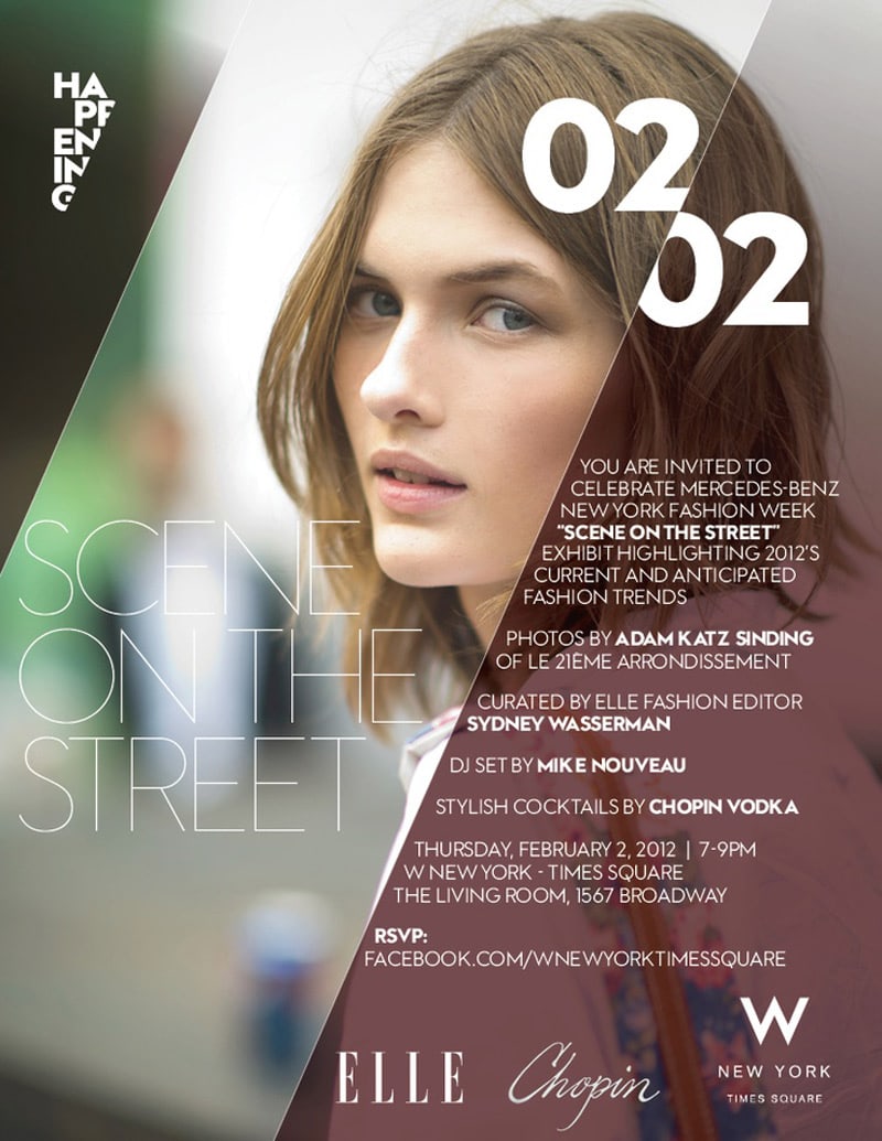 flyer design promotional marketing event elle new york fashion week