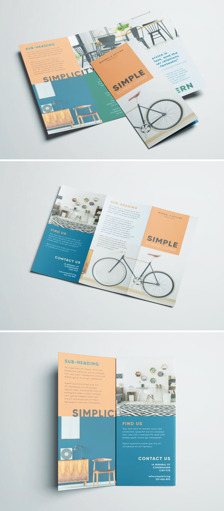 Free Brochure Template - Simple Design - Free Download - InDesign Simple Brochure Template