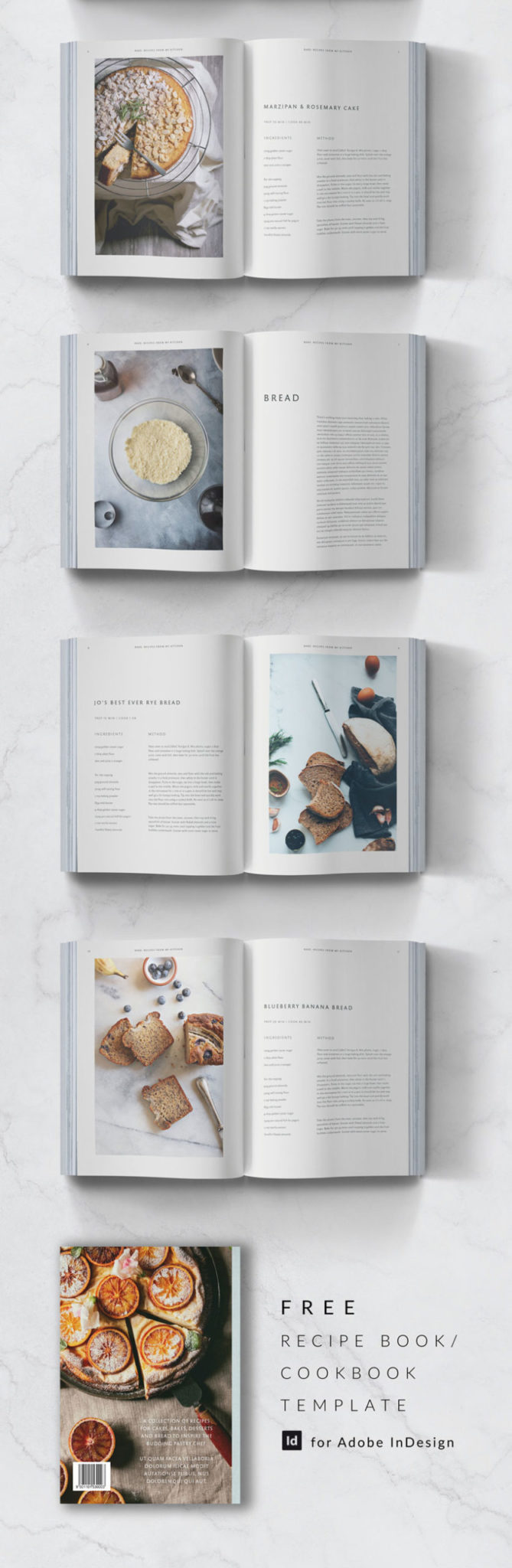 free indesign template free recipe book template free cookbook template free cookery book template for indesign