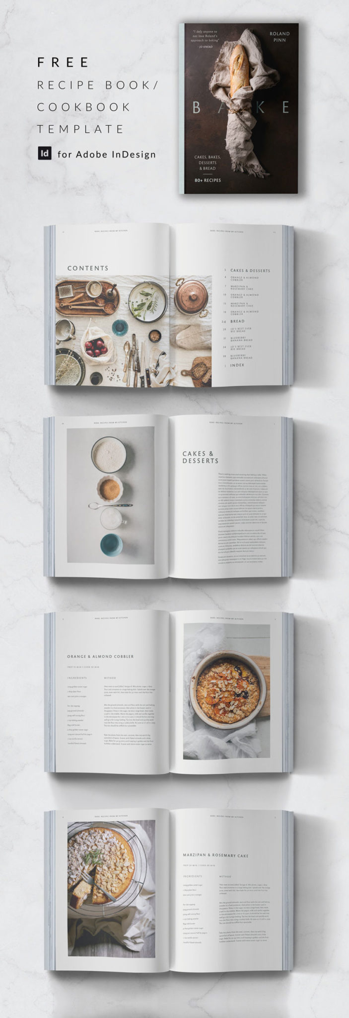 free indesign template free recipe book template free cookbook template free cookery book template for indesign