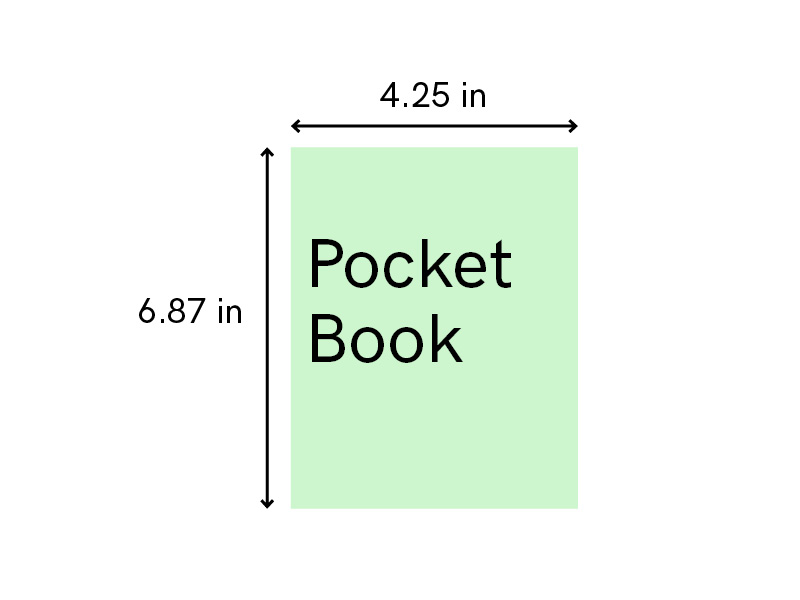 Standard book size self-publishing usa pocket book fiction