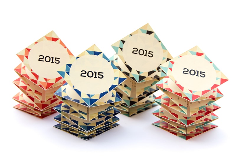 folded origami graphic design indesign calendar studio servaas