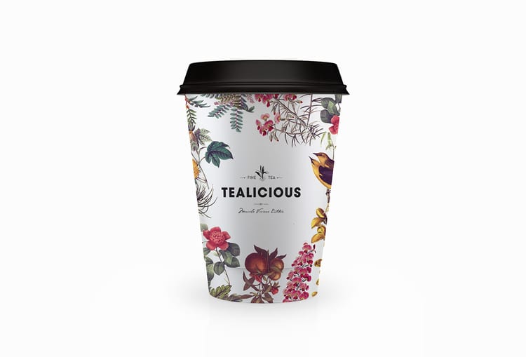 tealicious botanical graphic design flowers vintage packaging coffee tea branding inspiration