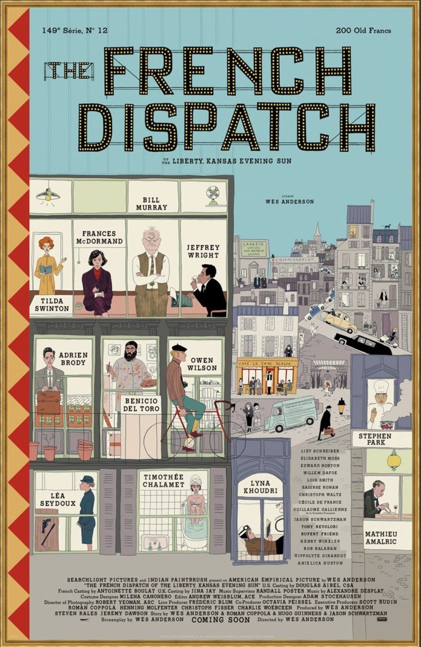 best movie poster fonts french dispatch poster font wes anderson font what is the font on the french dispatch poster