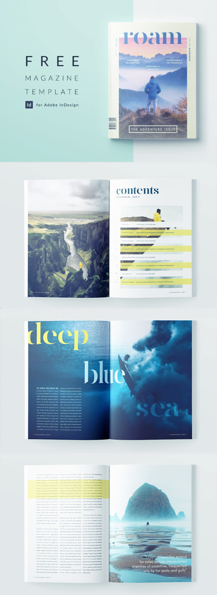 free indesign magazine template - download this professionally designed template for an indesign travel magazine
