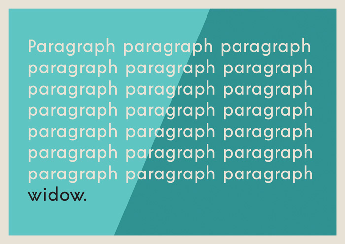 widow orphan typography solutions