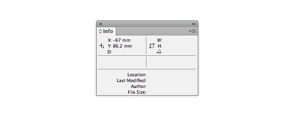 word count indesign info panel