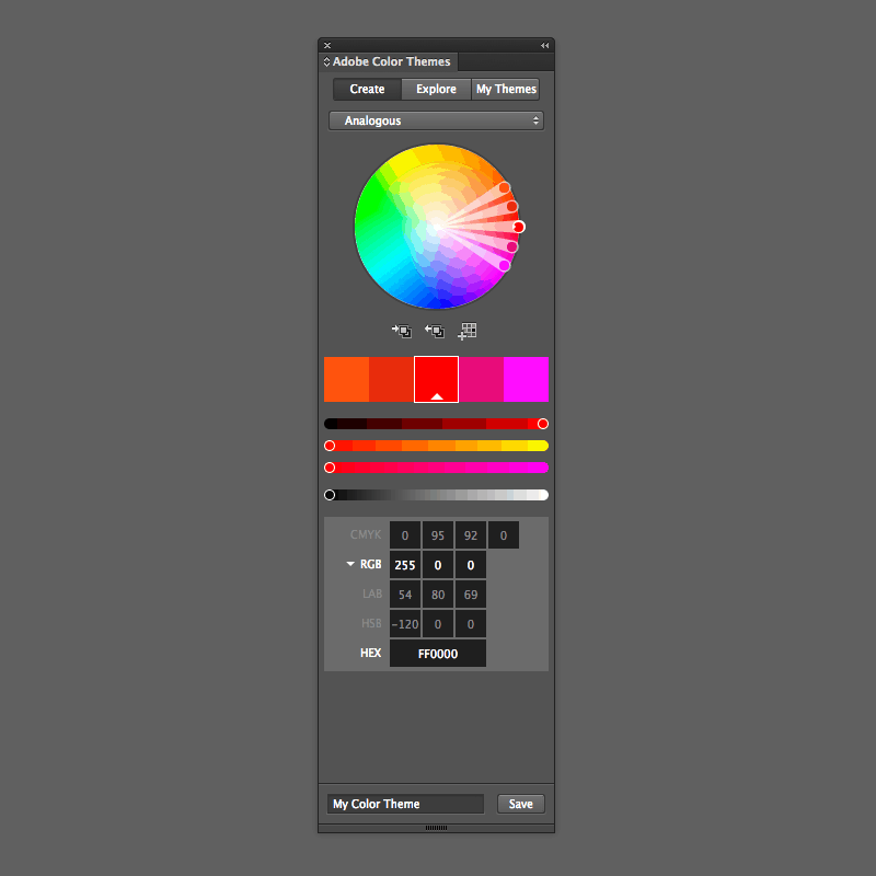 adobe color cc kuler color wheel color palette theme indesign taking color from photo