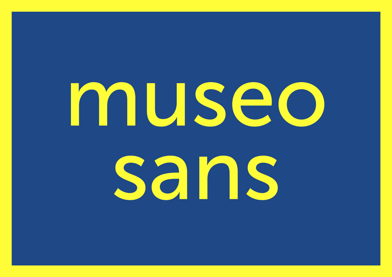 best free fonts for branding and logo design museo sans